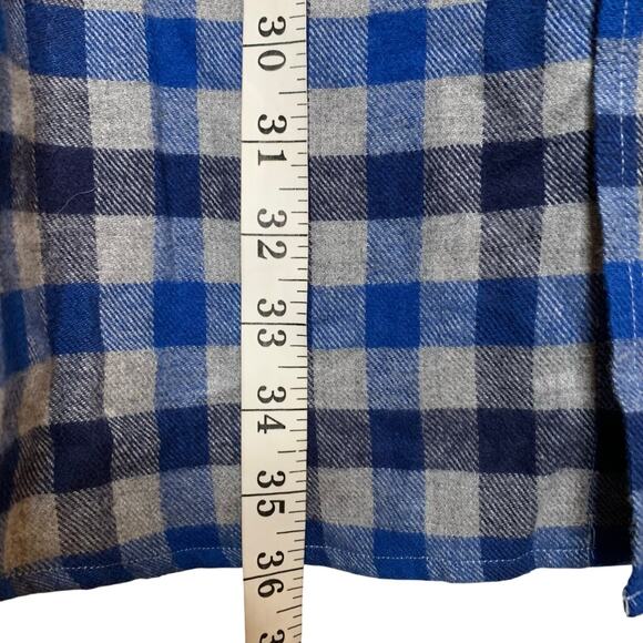 HB Men's Shirt Mens 2x Tall Button Down Buffalo Check Chest Pocket Soft Cotton - Picture 7 of 7